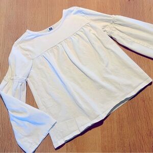 JANIE & JACK White Flowy Long Bell Sleeve Top Girls Size 10. EUC